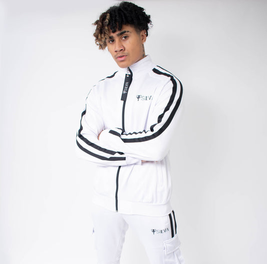 SILVA WHITE UNISEX TRACK TOP - SILVA