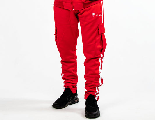 SILVA RED UNISEX CARGO TROUSERS - SILVA