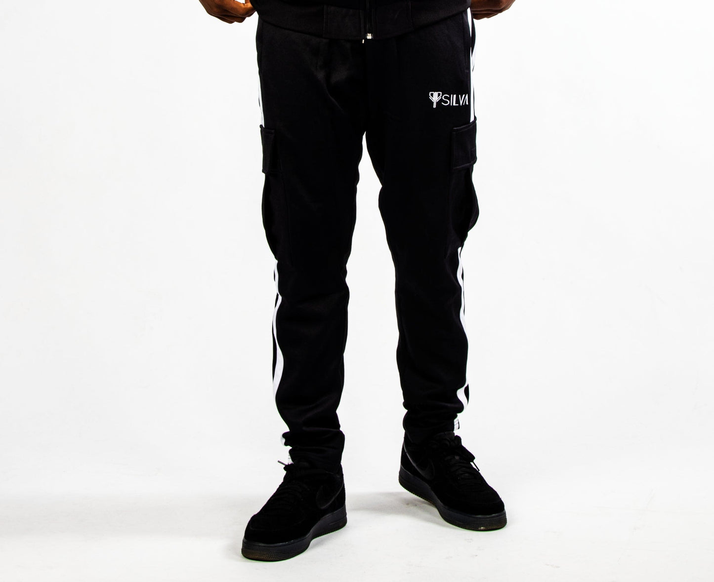 SILVA BLACK CARGO TROUSERS - SILVA