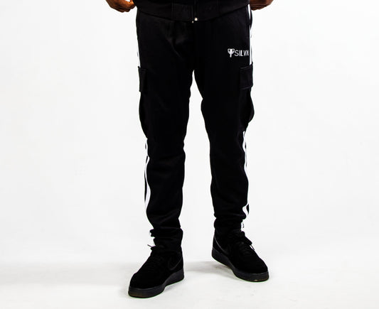 SILVA BLACK CARGO TROUSERS - SILVA