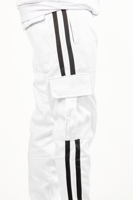 SILVA WHITE UNISEX CARGO TROUSERS - SILVA