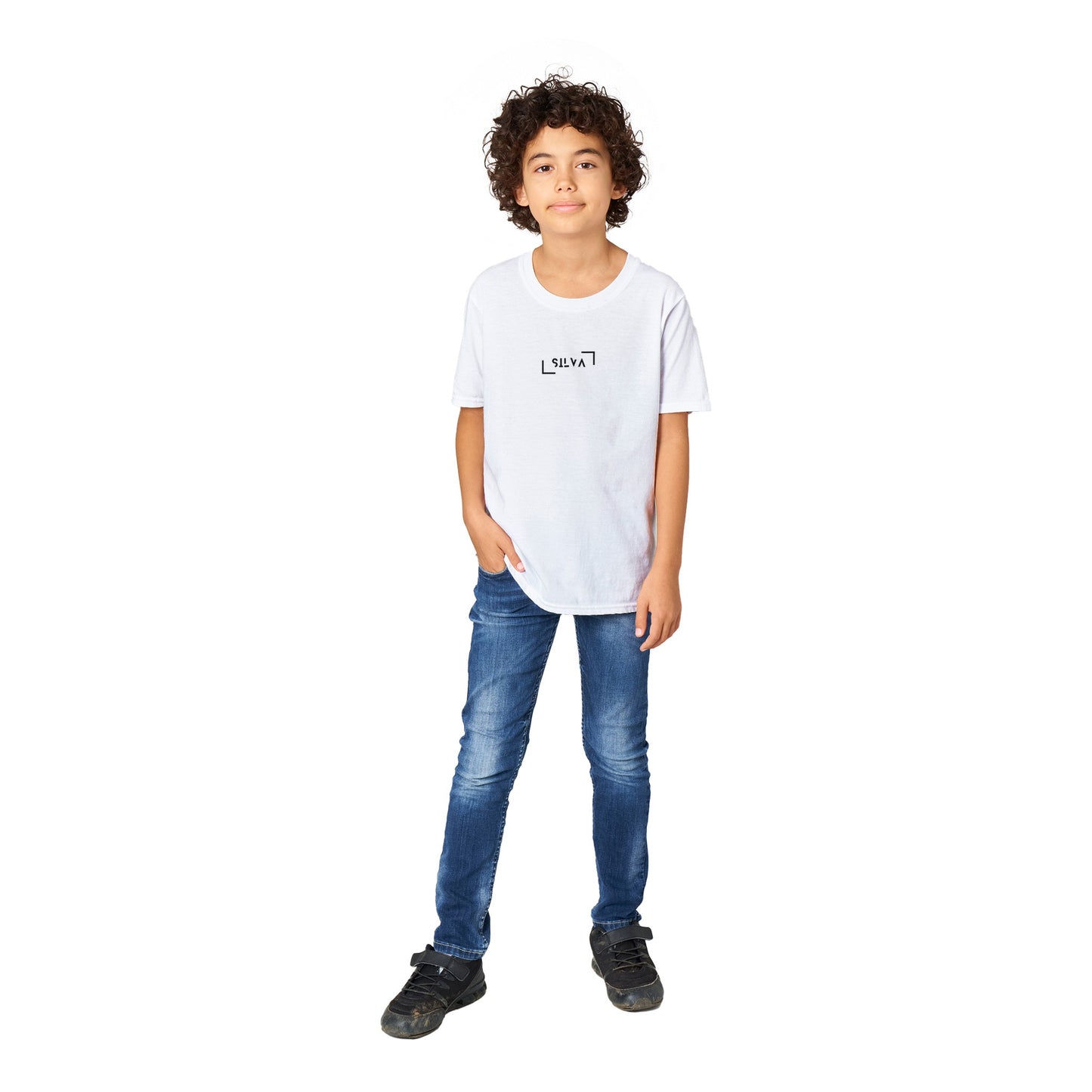 Kids White Crewneck T-shirt