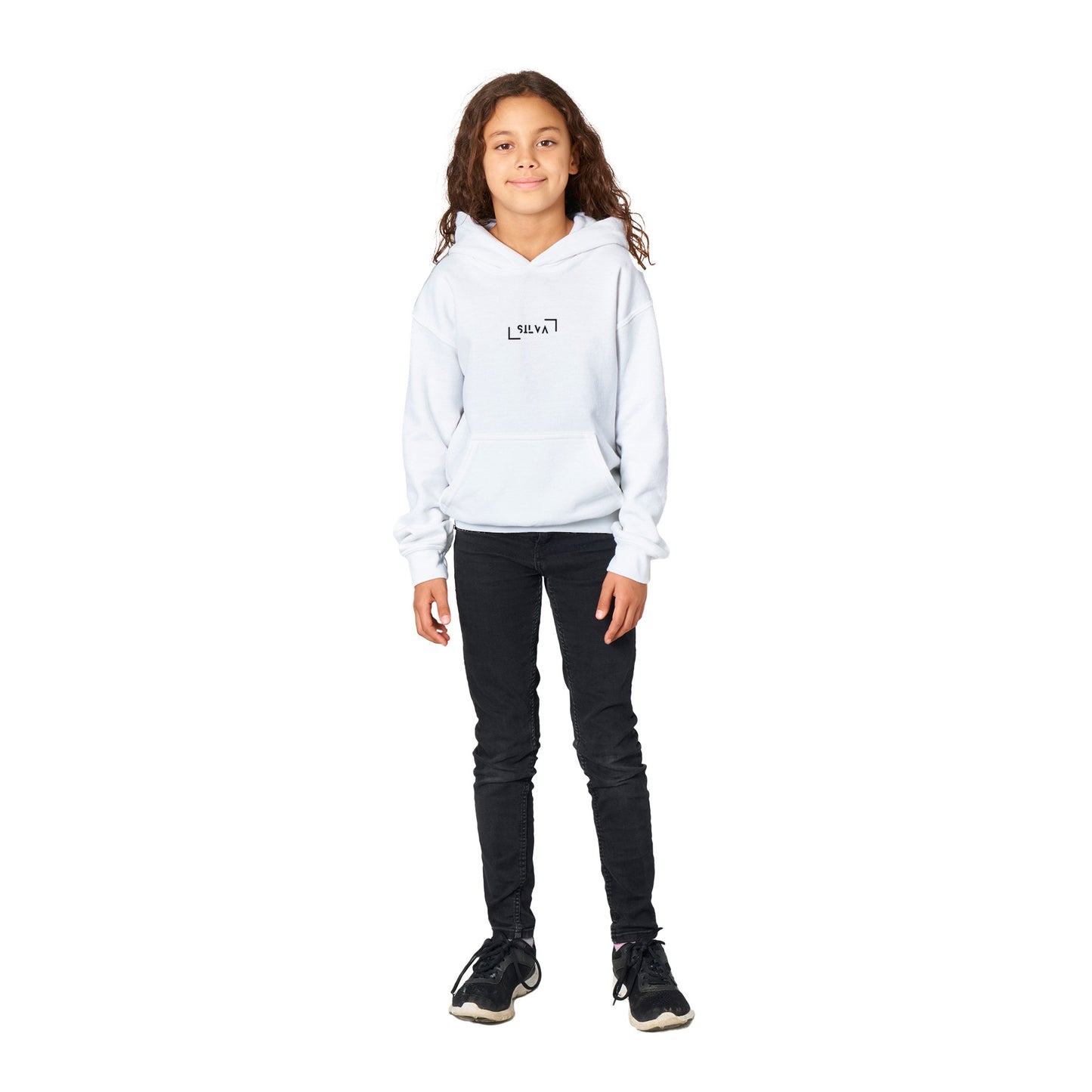 Kids White Pullover Hoodie