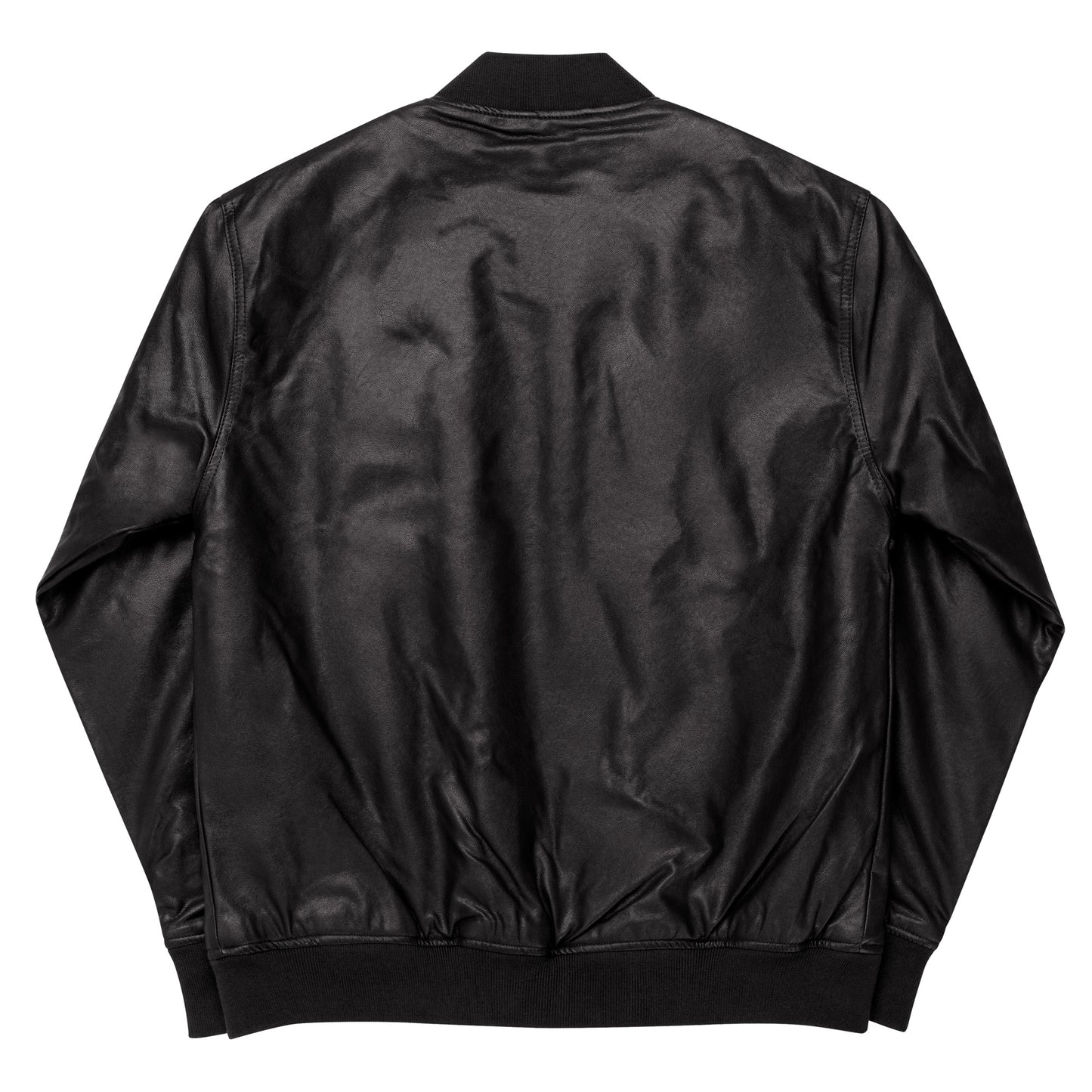 Leather Faux Bomber Jacket