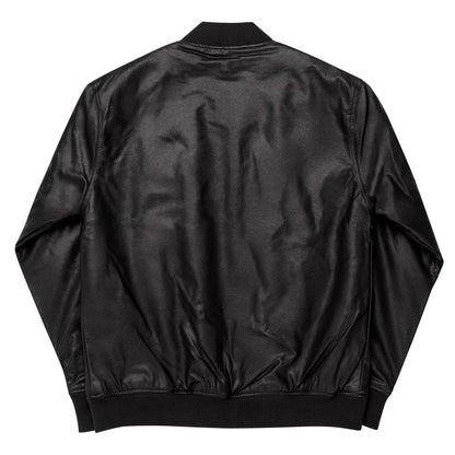 Leather Faux Bomber Jacket
