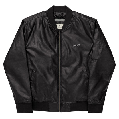 Leather Faux Bomber Jacket