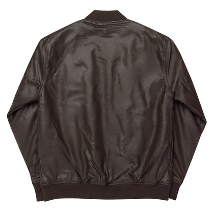 Leather Faux Bomber Jacket