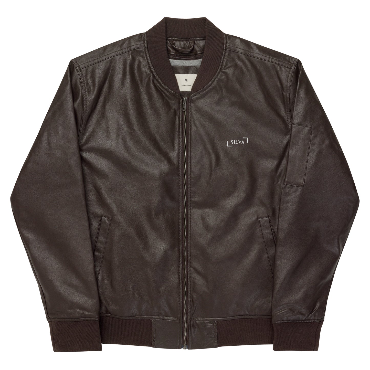 Leather Faux Bomber Jacket