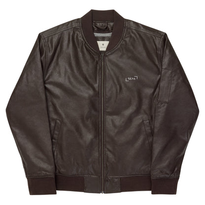 Leather Faux Bomber Jacket