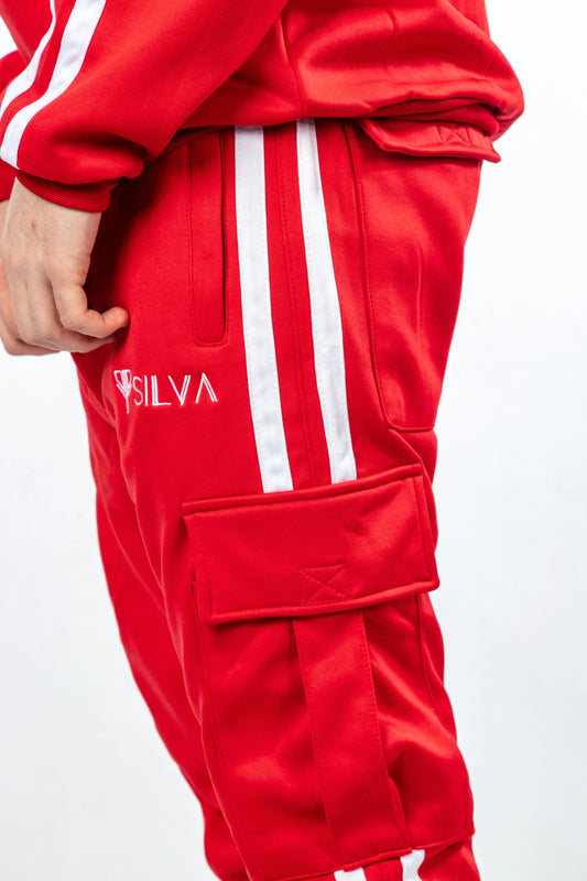 SILVA RED UNISEX CARGO TROUSERS - SILVA