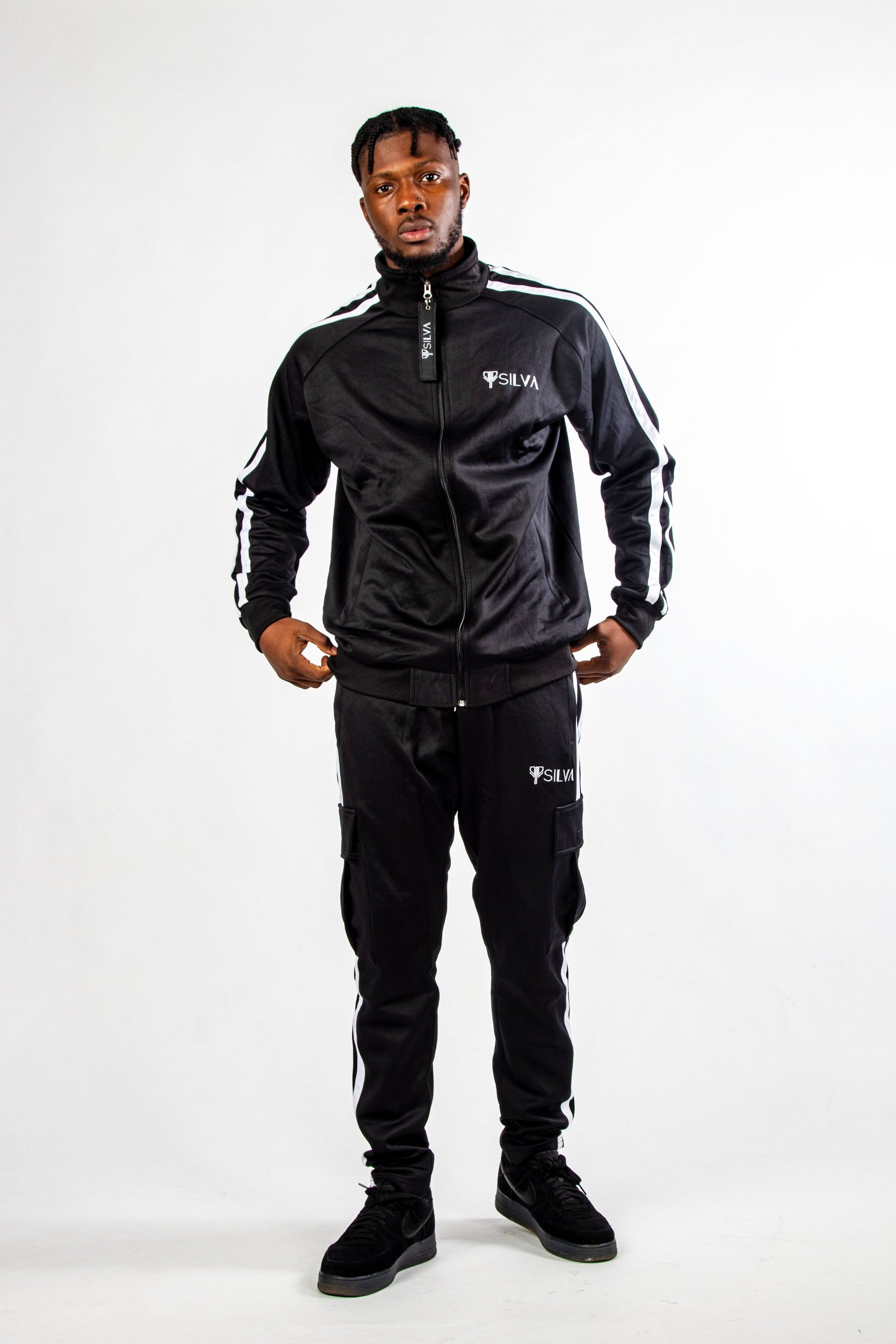 SILVA BLACK UNISEX TRACK TOP - SILVA
